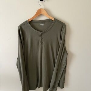 Old Navy Men's Olive Green Knit Shirt